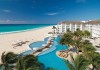 Playacar Palace aerial view of the beach and pool 